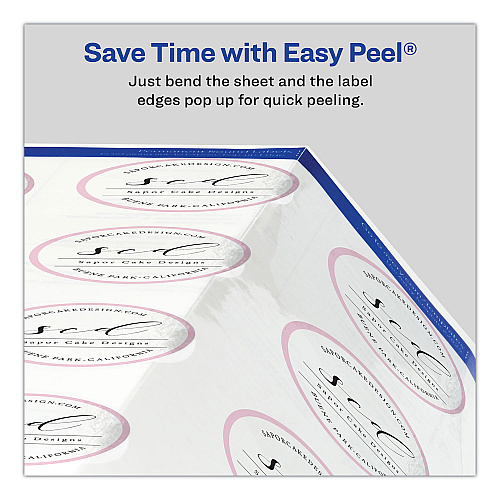 Avery Printable Self-Adhesive Permanent ID Labels w/Sure Feed, 0.75" dia, Clear, 400/PK (4222)