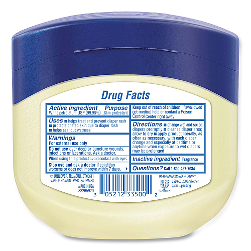 Vaseline Jelly Original, 13 oz Jar, 24/Carton (34500CT)