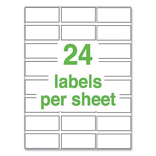Avery UltraDuty GHS Chemical Waterproof and UV Resistant Labels, 1 x 2.5, White, 24/Sheet, 25 Sheets/Pack (60527)