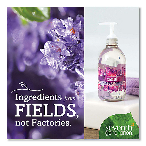 Seventh Generation Natural Hand Wash, Lavender Flower and Mint Scent, 12 oz, 8/Carton (22926CT)
