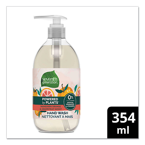 Seventh Generation Natural Hand Wash, Mandarin Orange and Grapefruit Scent, 12 oz, 8/Carton (22925CT)