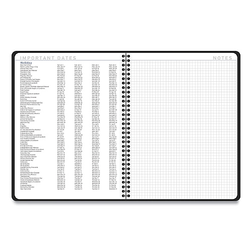 AT-A-GLANCE Contemporary Lite Weekly/Monthly Planner, 11 x 8.25, Black Simulated Leather Cover, 12-Month (Jan to Dec): 2026 (7095XL05)