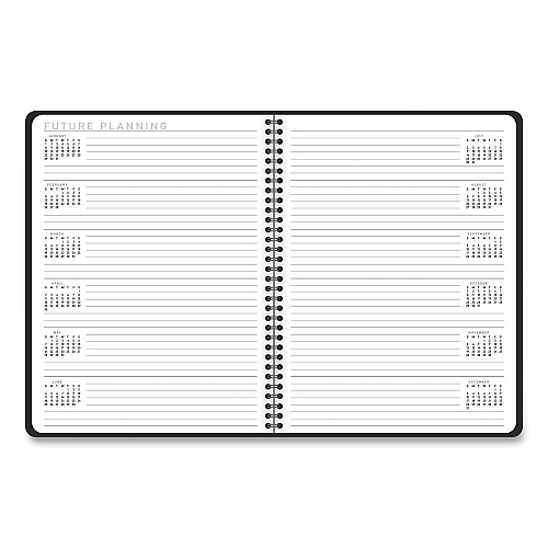 AT-A-GLANCE Contemporary Lite Weekly/Monthly Planner, 11 x 8.25, Black Simulated Leather Cover, 12-Month (Jan to Dec): 2026 (7095XL05)