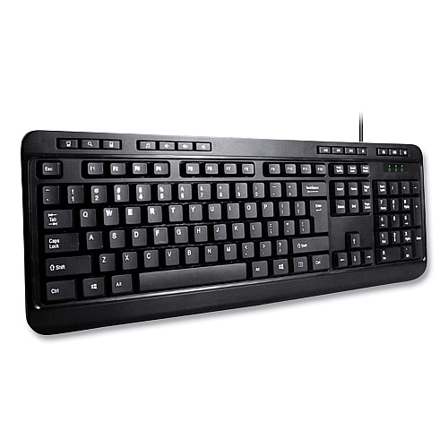 Adesso AKB132UB 118-Key MM Desktop USB Keyboard, Black