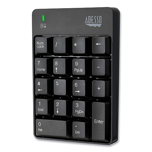 Adesso WKB6010UB Wireless 18-Key Numeric USB Keypad, Black