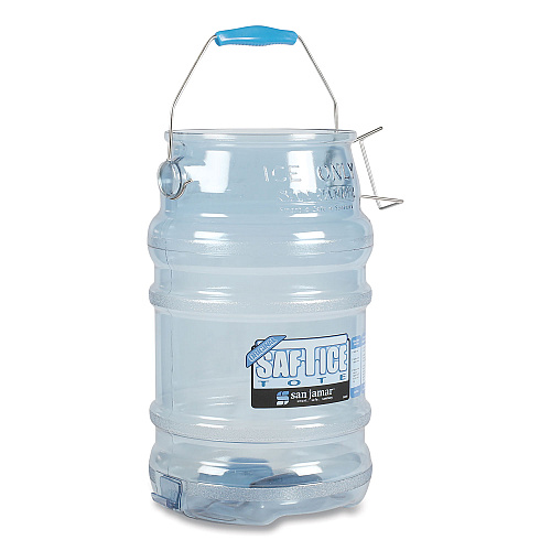 San Jamar Saf-T-Ice Tote, 6 gal, Transparent Blue (SI6000)