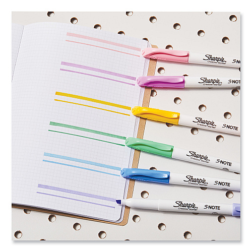 Sharpie S-Note Creative Markers, Assorted Ink Colors, Chisel Tip, Assorted Barrel Colors, 24/Pack (2117330)
