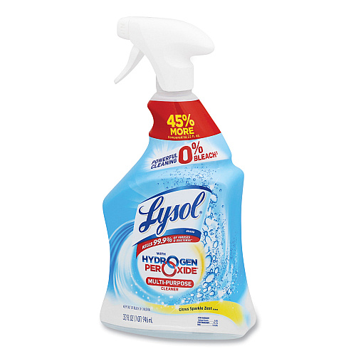 Lysol&reg; Hydrogen Peroxide Cleaner, Citrus, 32 oz.Spray Bottle, 9/CT (89289CT)