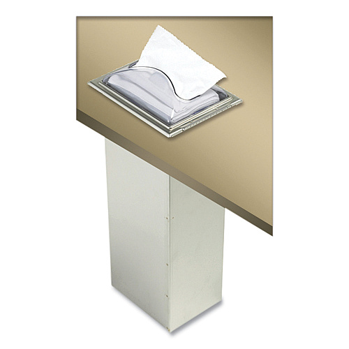 San Jamar In-Counter Napkin Dispenser, 7 x 5.5 x 19.63, Clear/Stainless Steel (H2003CLSS)