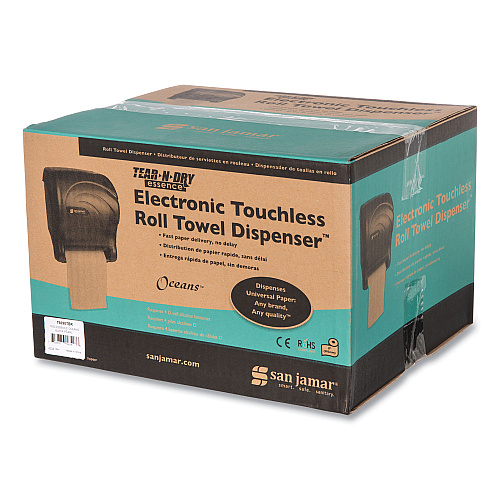 San Jamar Tear-N-Dry Essence Touchless Towel Dispenser, 11.75 x 9.13 x 14.44, Black Pearl (T8090TBK)