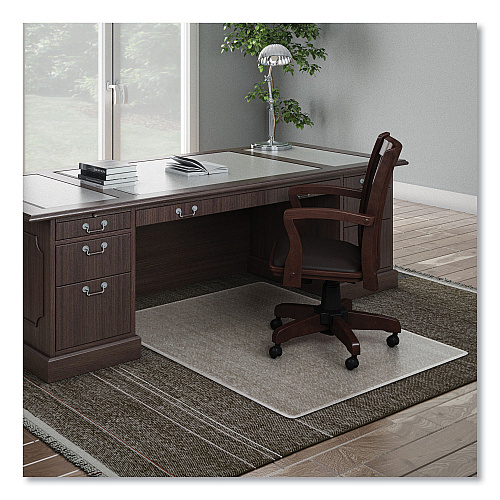 Deflecto ExecuMat All Day Use Chair Mat for High Pile Carpet, 46 x 60, Rectangular, Clear (CM17443F)