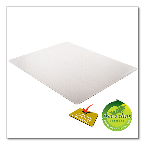 Deflecto ExecuMat All Day Use Chair Mat for High Pile Carpet, 46 x 60, Rectangular, Clear (CM17443F)