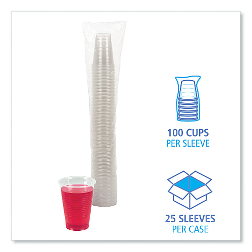 Boardwalk&reg; Plastic Cold Cups, 9 oz., Clear, 2,500 Cups (BWKTRANSCUP9CT)