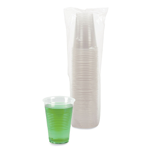 Boardwalk&reg; Translucent Plastic Cold Cups, 14 oz, Polypropylene, 50/Pack (BWKTRANSCUP14PK)