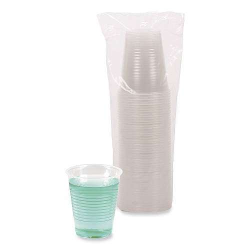 Boardwalk&reg; Translucent Plastic Cold Cups, 12oz, 50 Cups (BWKTRANSCUP12PK)