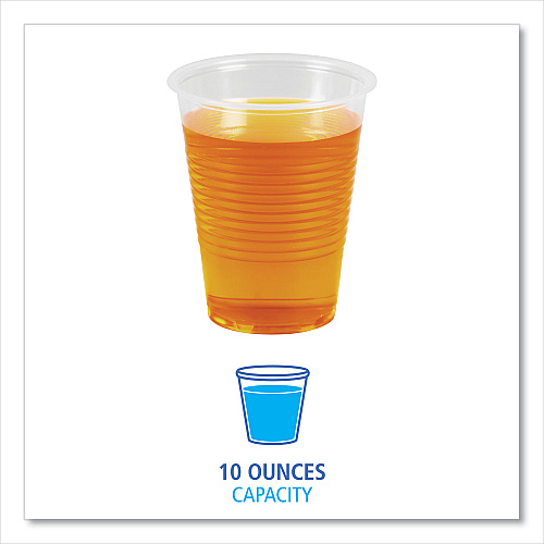 Boardwalk&reg; Translucent Plastic Cold Cups, 10oz, 1000/Carton (BWKTRANSCUP10CT)