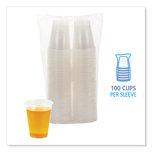 Boardwalk&reg; Translucent Plastic Cold Cups, 10oz, 100/Pack (BWKTRANSCUP10PK)