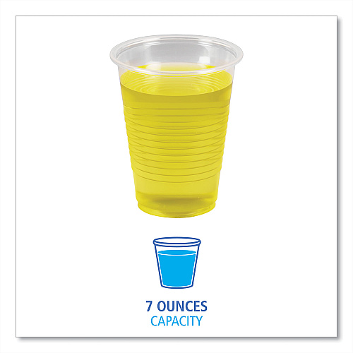 Boardwalk&reg; Translucent 7 oz. Plastic Cold Cups, 100 Cups (BWKTRANSCUP7PK)