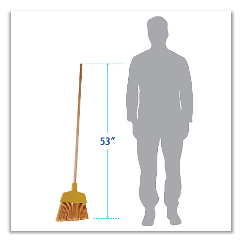 Boardwalk&reg; 932A Angler Broom, 13" Wide, Plastic Bristles, 12 Brooms (BWK932ACT)