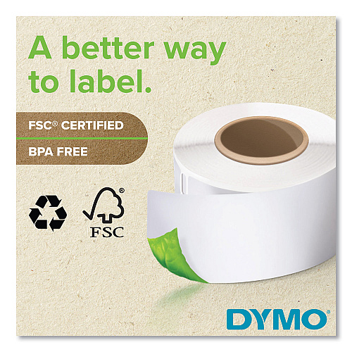 DYMO LabelWriter Hanging File Folder Tab Inserts, 0.56" x 2", White, 260 Labels/Roll (30376)
