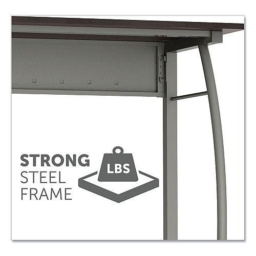 Linea Italia Trento Line Rectangular Desk, 59.13" x 23.63" x 29.5", Mocha (TR742MOC)