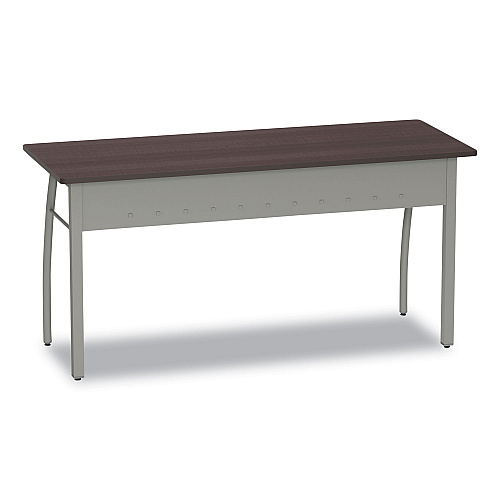 Linea Italia Trento Line Rectangular Desk, 59.13" x 23.63" x 29.5", Mocha (TR742MOC)