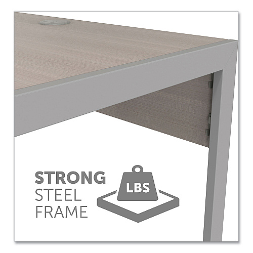 Linea Italia Klin Desk, 33" x 19" x 29.5", Ash (KLIN740ASH)