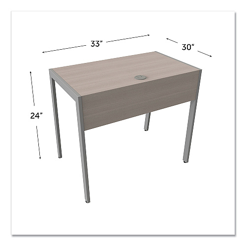 Linea Italia Klin Desk, 33" x 19" x 29.5", Ash (KLIN740ASH)