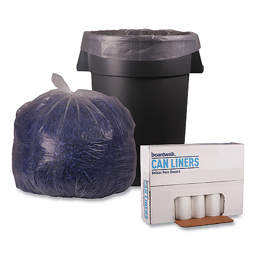 Boardwalk&reg; 45 Gallon Clear Garbage Bags, 40x46, 1.1mil, 100 Bags, BWK531