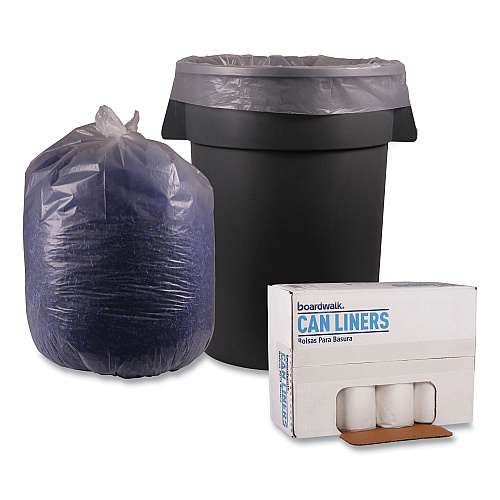 Boardwalk&reg; 60 Gallon Clear Garbage Bags, 38x58, 1.4mil, 100 Bags, BWK537