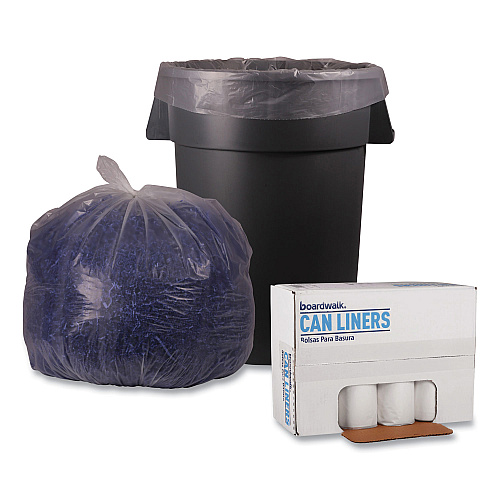 Boardwalk&reg; 45 Gallon Clear Garbage Bags, 40x46, 1.4mil, 100 Bags, BWK535