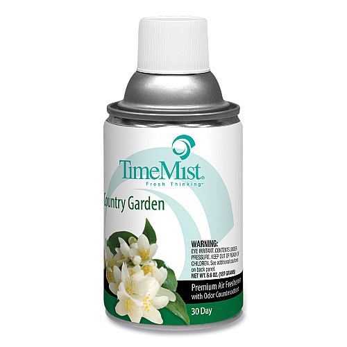 TimeMist Premium Metered Air Freshener Refill, Country Garden, 6.6 oz Aerosol Spray, 12/Carton (1042786)