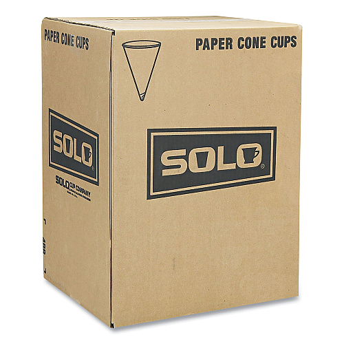 SOLO Cone Water Cups, ProPlanet Seal, Cold, Paper, 4 oz, White, 200/Bag, 25 Bags/Carton (4BRCT)
