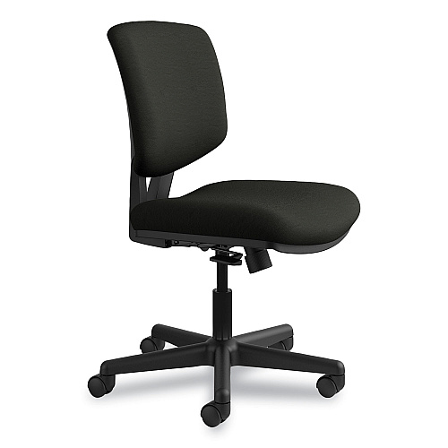 HON Volt Series Leather Task Chair with Synchro-Tilt, Supports Up to 250 lb, 18" to 22.25" Seat Height, Black (5703SB11T)