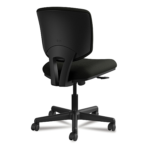 HON Volt Series Leather Task Chair with Synchro-Tilt, Supports Up to 250 lb, 18" to 22.25" Seat Height, Black (5703SB11T)