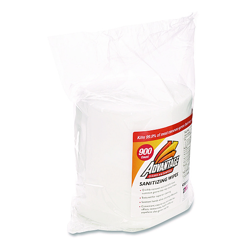 2XL Gym Wipes Advantage, 1-Ply, 6 x 8, Unscented, White, 900/Roll, 4 Rolls/Carton (L36R)