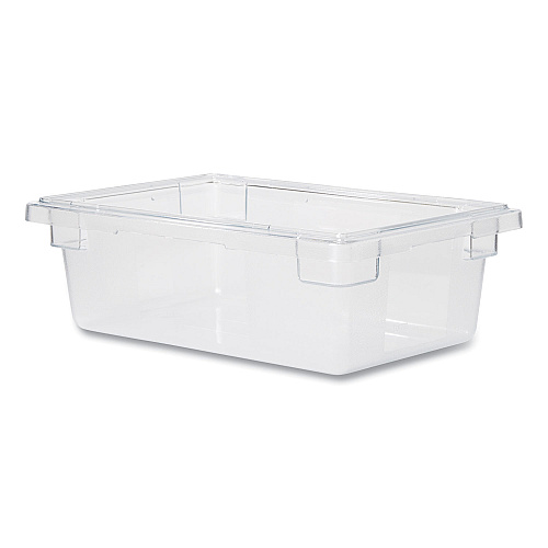 Rubbermaid Commercial Food/Tote Boxes, 3.5 gal, 18 x 12 x 6, Clear, Plastic (3309CLE)