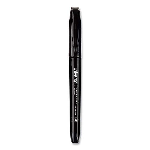 Universal Pen-Style Permanent Marker Value Pack, Fine Bullet Tip, Black, 36/Pack (UNV07070)
