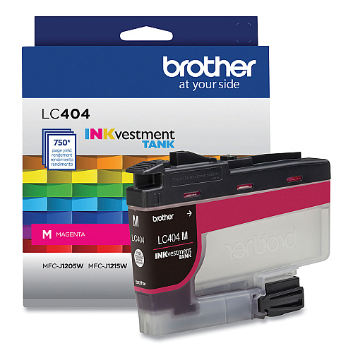 Brother LC404MS INKvestment Ink, 750 Page-Yield, Magenta