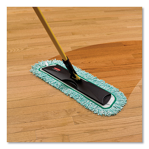 Rubbermaid HYGEN Microfiber Fringed Dust Mop Pad, 24w x 9d, Green (Q42600GR00)
