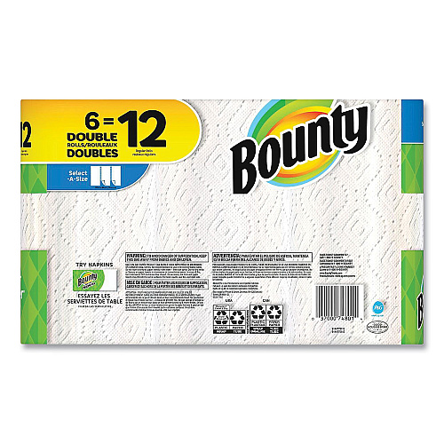 Bounty&reg; Essentials Kitchen Paper Towels, 2-Ply, 110 Sheets, 6 Rolls (74801)