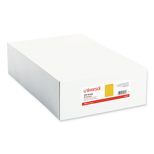 Universal Kraft Clasp Envelope, #93, Square Flap, Clasp/Gummed Closure, 9.5 x 12.5, Brown Kraft, 100/Box (UNV35265)