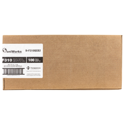 Deluxe Towel, Blue, 13x21, Quarter Fold - Case Of 100 (N-F310QCB2)