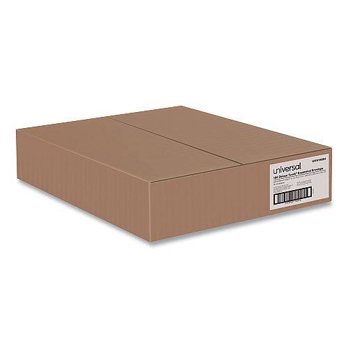 Universal Deluxe Tyvek Expansion Envelopes, Open-Side, 4" Capacity, #15 1/2, Square Flap, Self-Adhesive Closure, 12 x 16, White, 50/CT (19004)