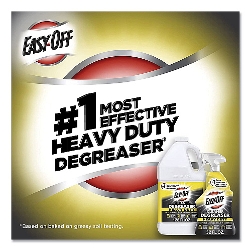 EASY-OFF Heavy Duty Cleaner Degreaser, 128 oz Bottle, 4/Carton (99623)