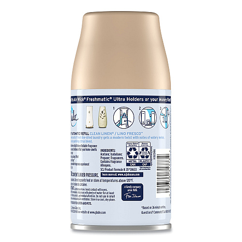 Glade Automatic Air Freshener, Clean Linen, 6.2 oz (375364EA)
