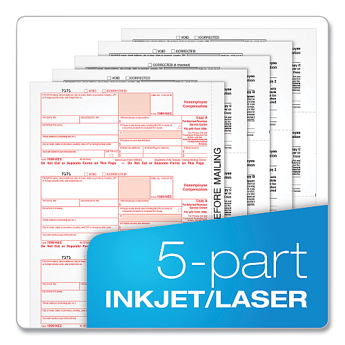 Adams 4-Part 1099-NEC Tax Form Kit with Security Envelopes and Tax Forms Helper, 2024, 8.5 x 3.5, 3 Forms/Sheet, 24 Forms Total (22905KITNEC)