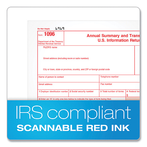 TOPS 5-Part 1099-DIV Tax Forms for Inkjet/Laser Printers, Five-Part Carbonless, 8 x 5.5, 2 Forms/Sheet, 24 Forms Total (22973)