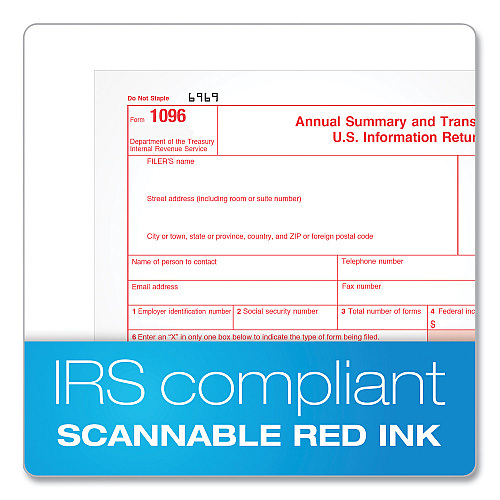 TOPS Five-Part 1099-INT Tax Forms for Inkjet/Laser Printers, Five-Part Carbonless, 8 x 5.5, 2 Forms/Sheet, 24 Forms Total (22983)