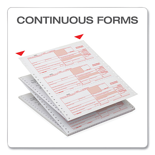 Adams 4-Part 1099-NEC Continuous Feed Tax Forms, Fiscal Year: 2024, Four-Part Carbonless, 8.5 x 5.5, 2 Forms/Sheet, 24 Forms Total (2299NEC)